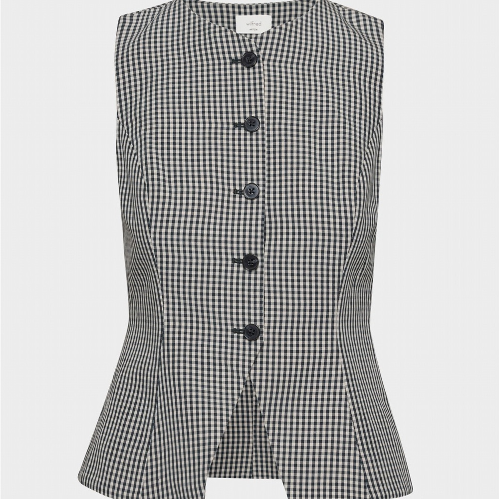 Aritzia Wilfred Regal Vest - Gingham